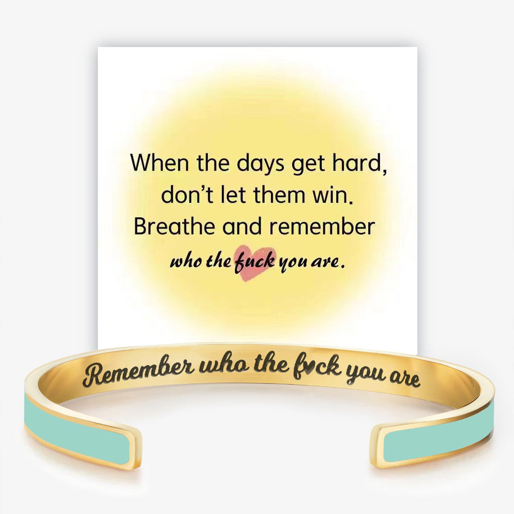 Motivational Color Cuff Bangle Bracelet