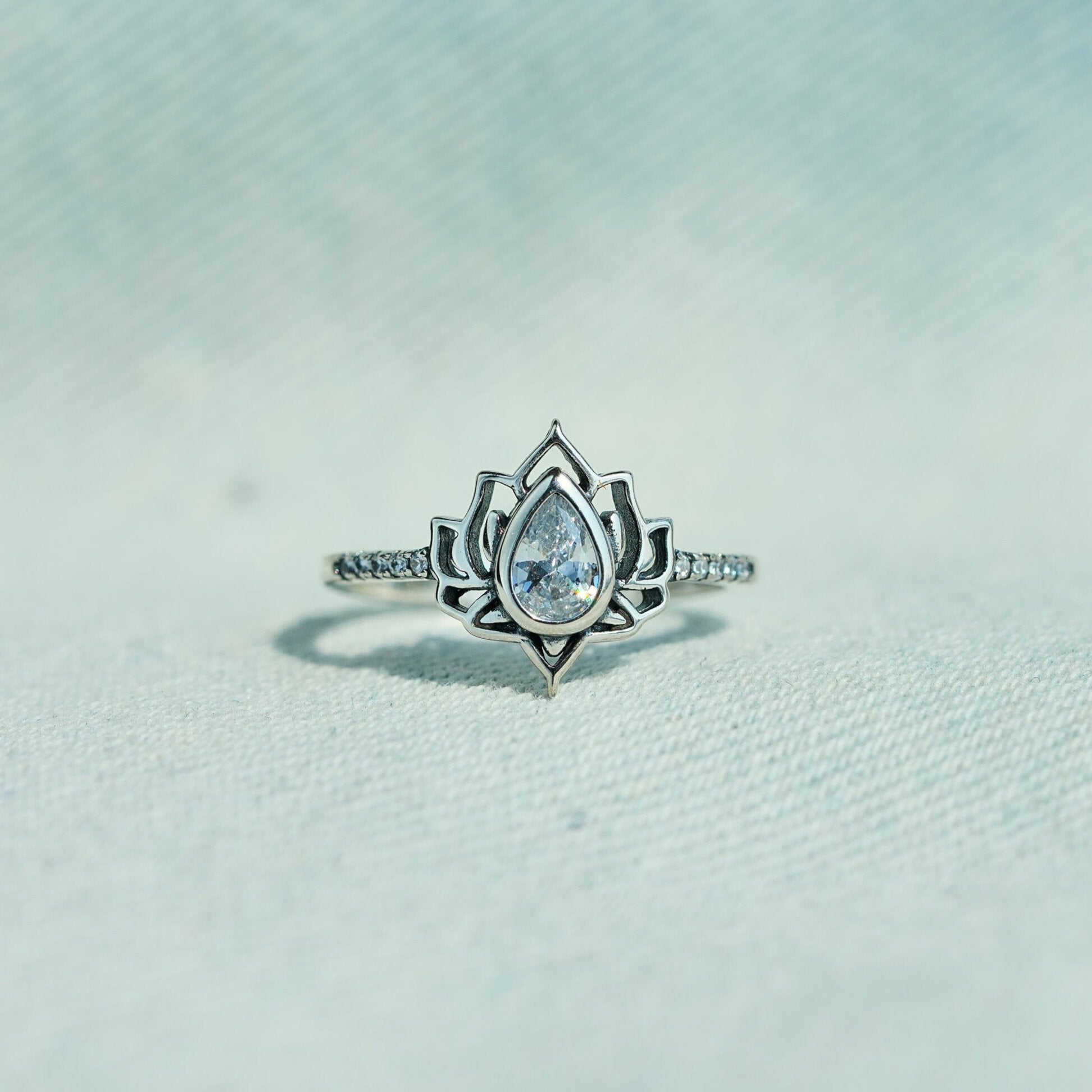 Silver Lotus Ring