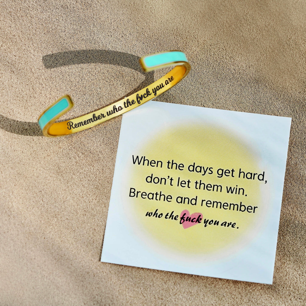 Motivational Color Cuff Bangle Bracelet