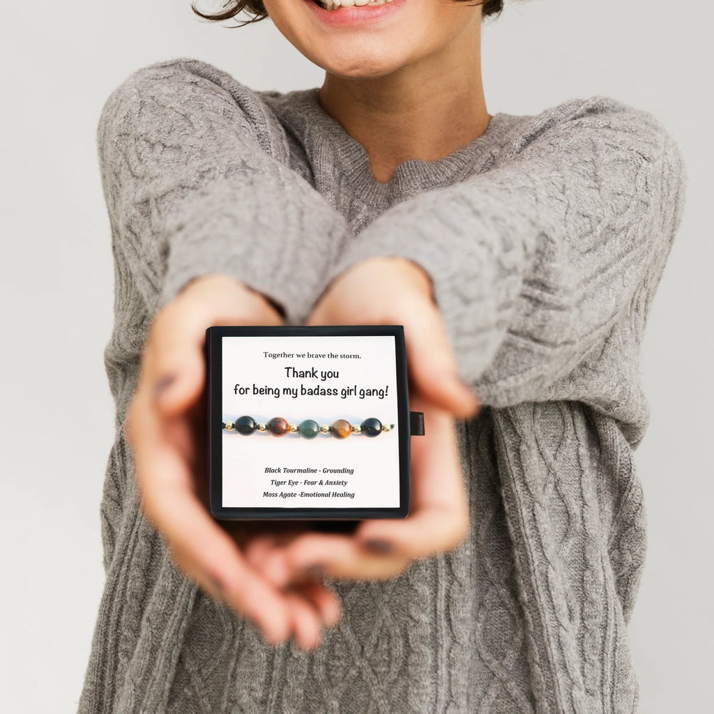 Girl Gang Courage and Strength Crystal Bracelet