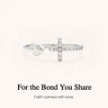 Pray Through It Cross & Heart Adjustable Ring