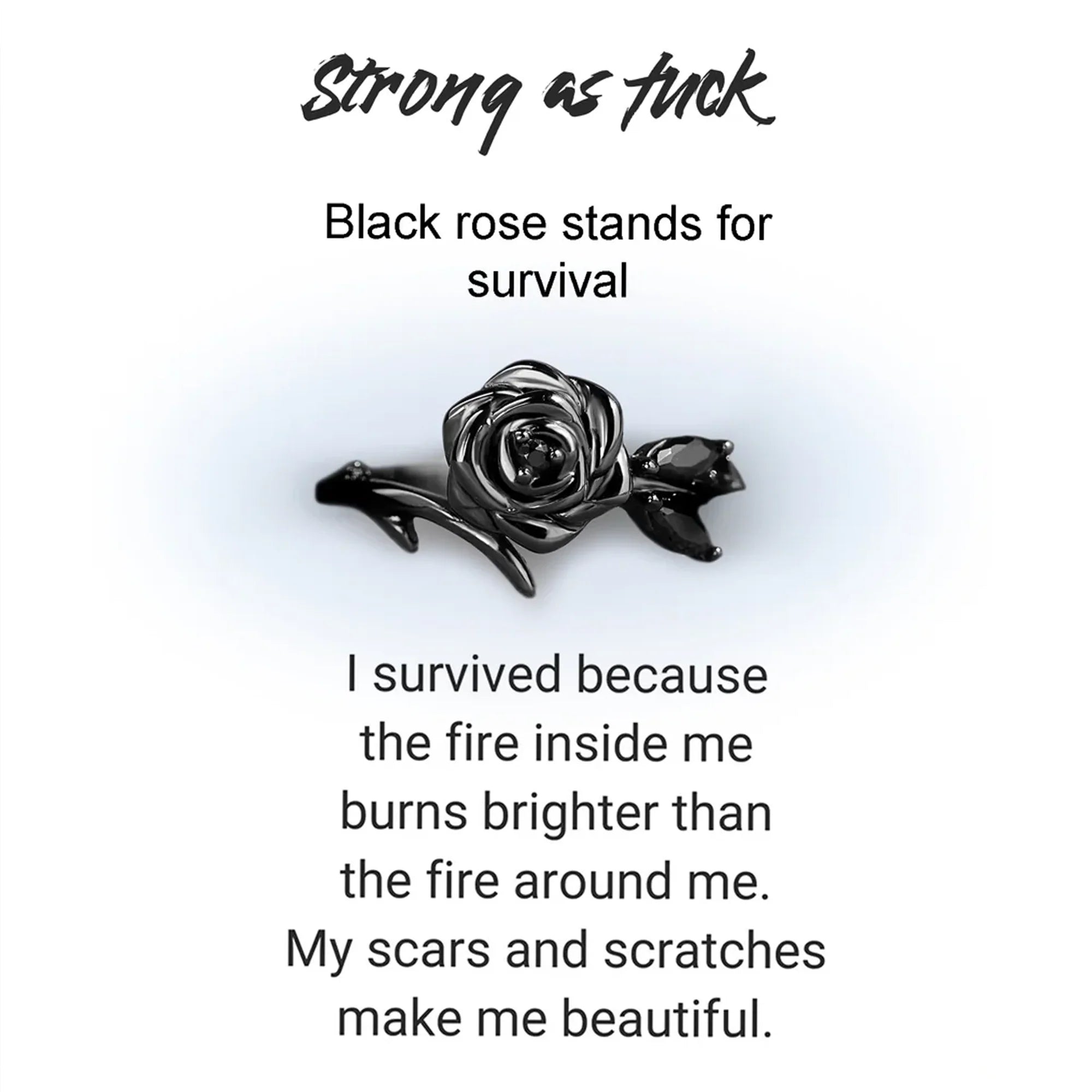 Black Rose Self-Love Ring