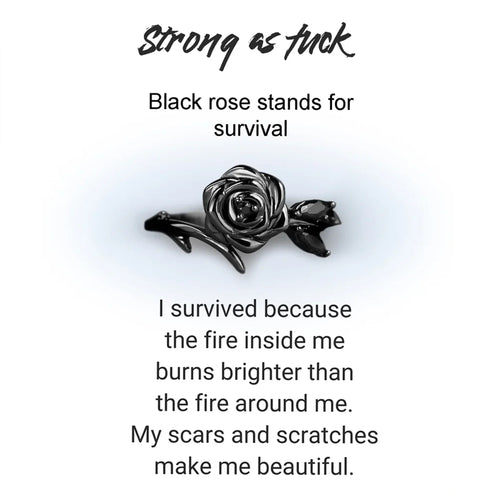 Black Rose Self-Love Ring