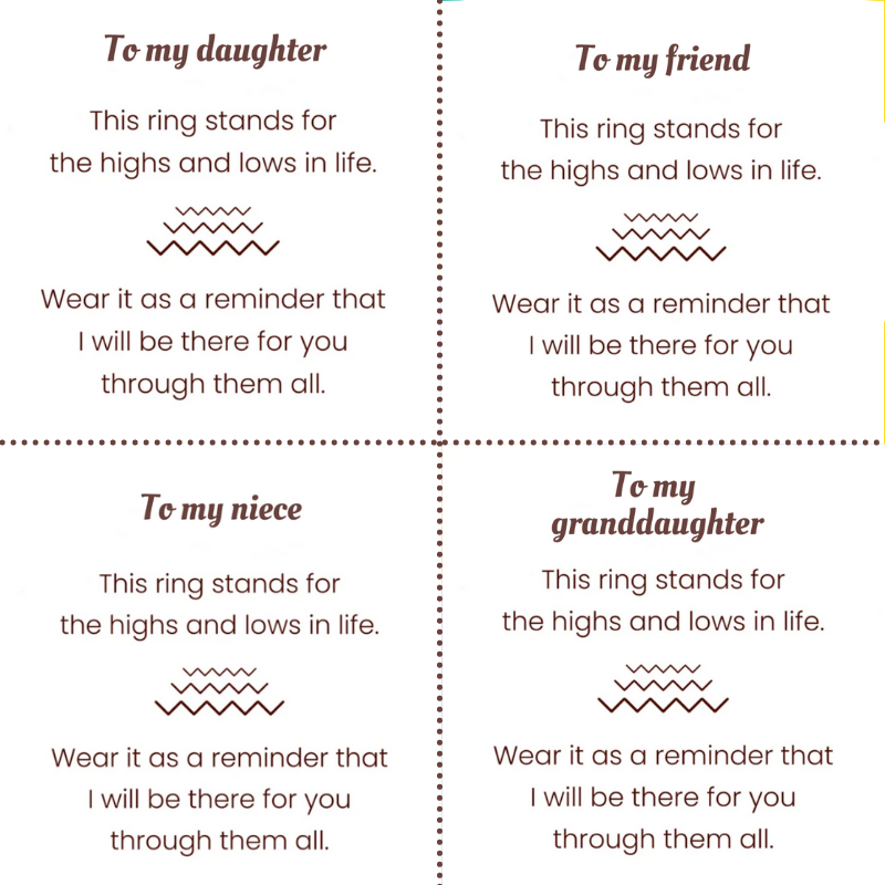 HIGHS & LOWS  Emotional Support Sterling Silver Ring